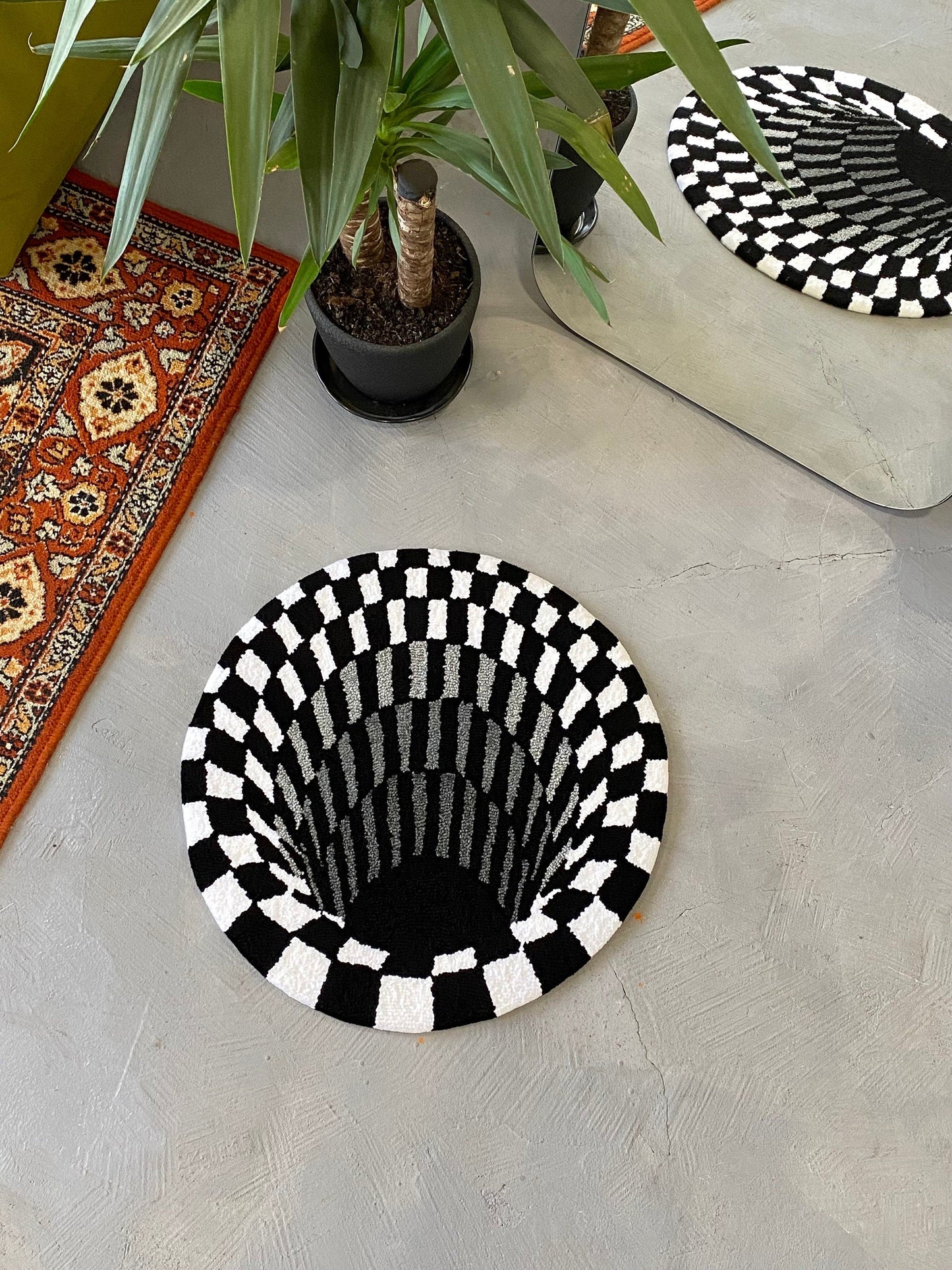 Black Hole 3D Area Rug, Optical Illusion Decor, Abstract Rug Gift