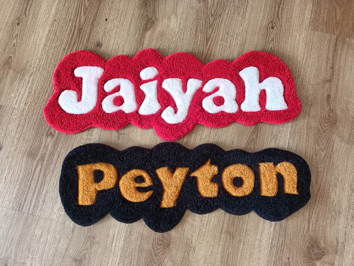 Custom Name Handmade Tufted Rug