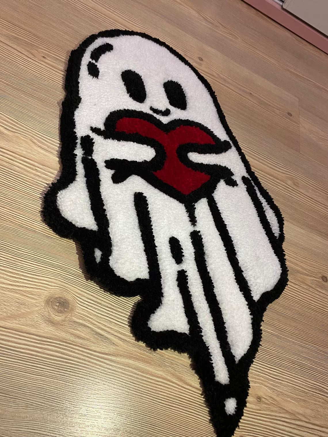 Cute Ghost Rug, Fun Home Decoration, Ghost Accent Rug, Spooky House Decor