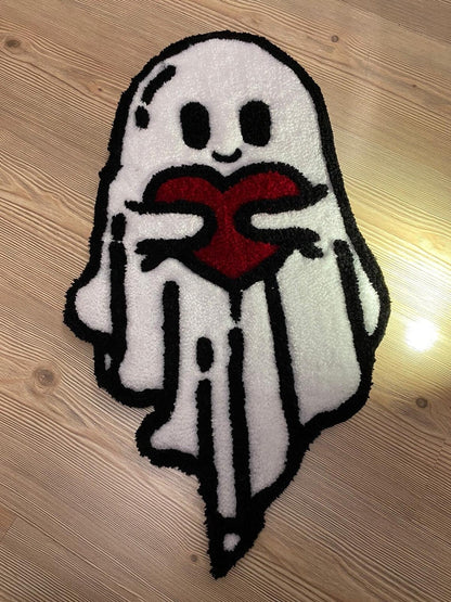 Cute Ghost Rug, Fun Home Decoration, Ghost Accent Rug, Spooky House Decor